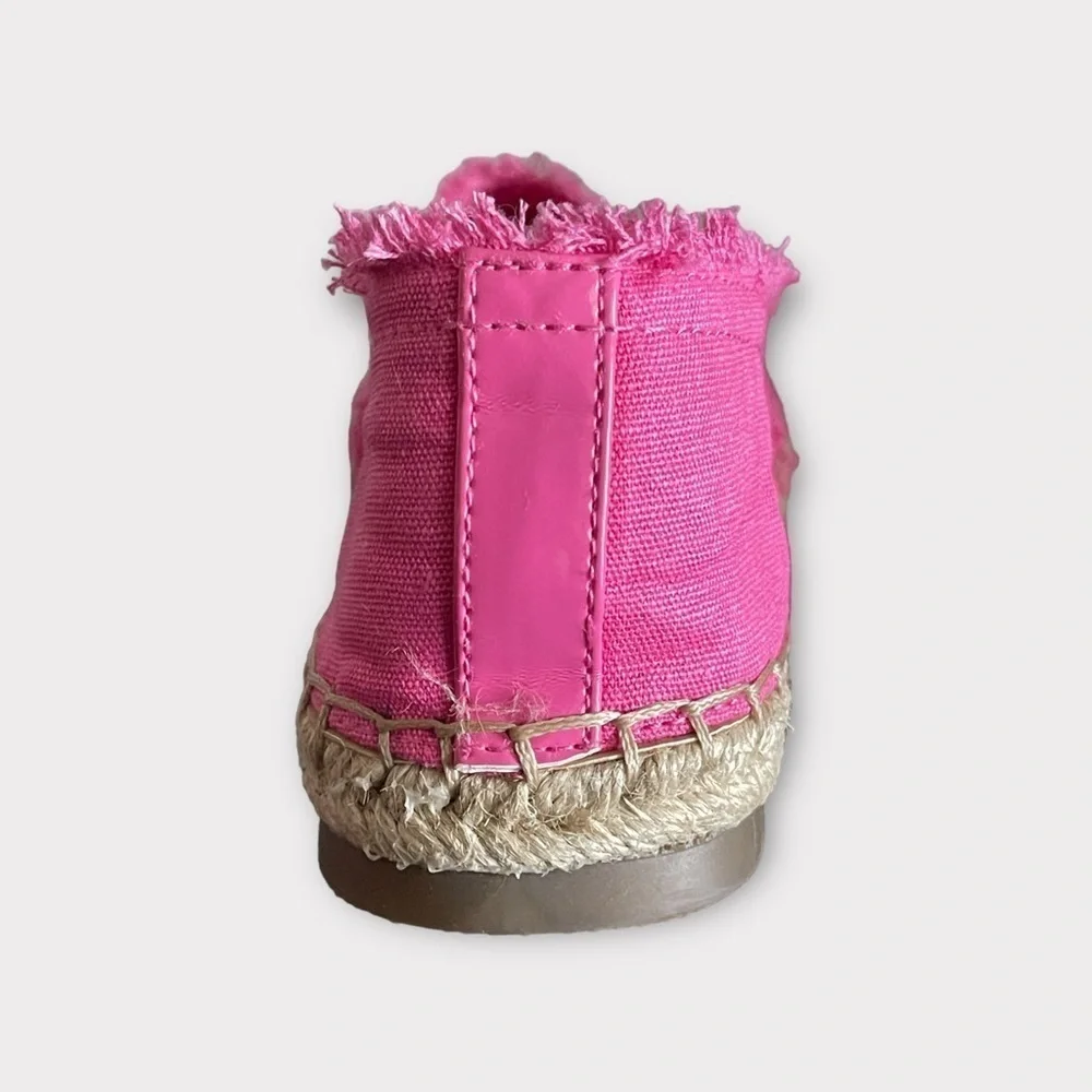 Fuchsia Canvas Espadrilles | Nine West Slip-On Flats | Size 5 | Cruise